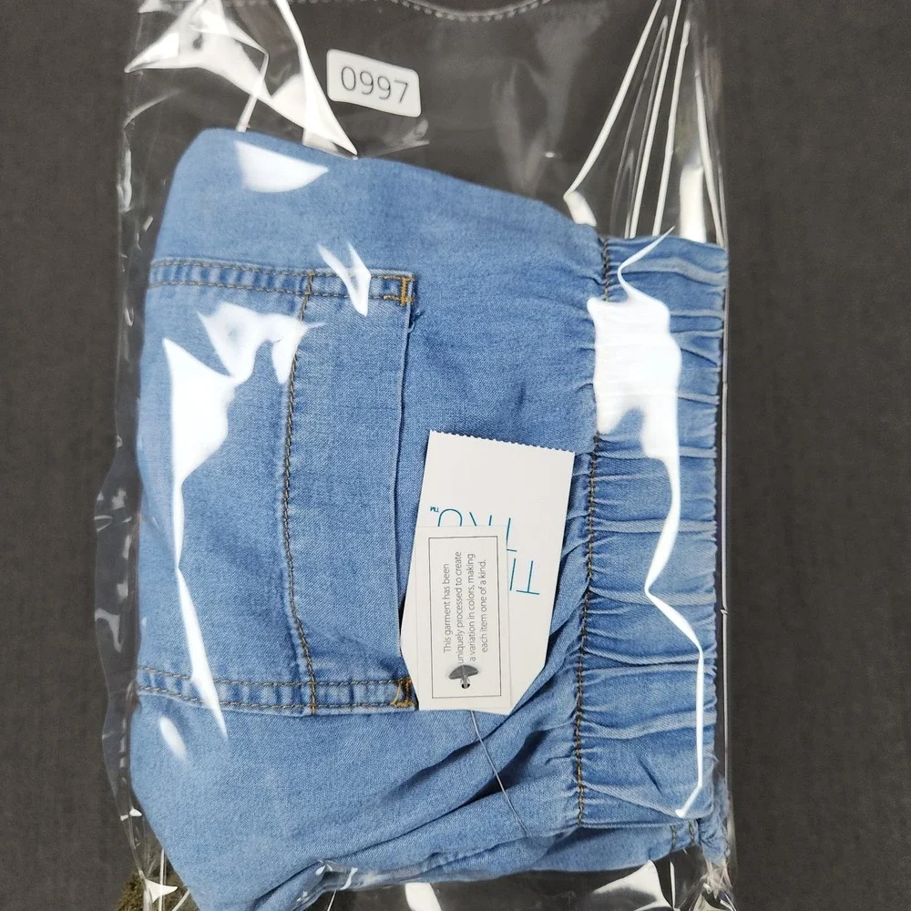 Time & Tru Shorts Womens Size XS Pull On High Rise Tencel Light Blue NWT - Picture 10 of 10